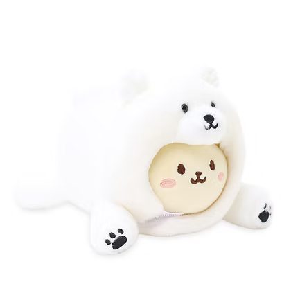 Anirollz Winter Polar Bear Bunniroll Small Outfitz Plush