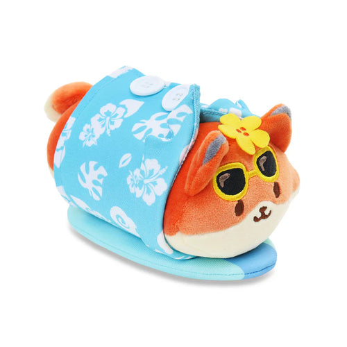Anirollz Aloha Blue Hawaiian Shirt Foxiroll 6" Small Outfitz Plush