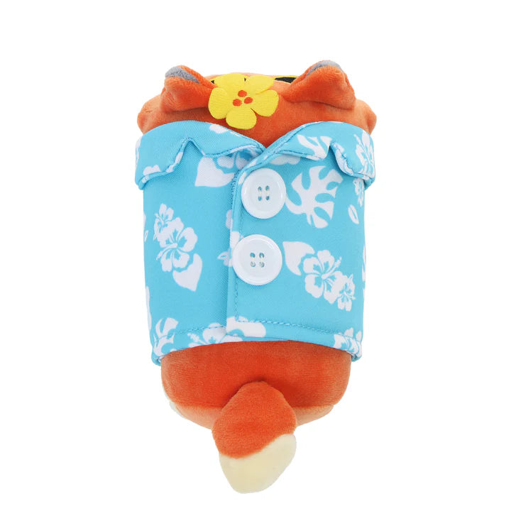 Anirollz Aloha Blue Hawaiian Shirt Foxiroll 6" Small Outfitz Plush