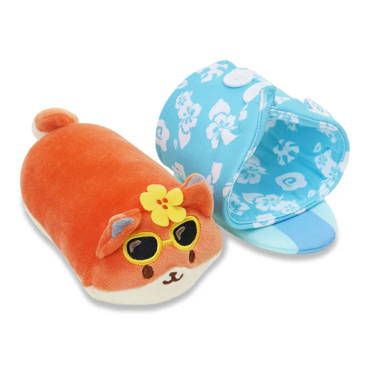 Anirollz Aloha Blue Hawaiian Shirt Foxiroll 6" Small Outfitz Plush