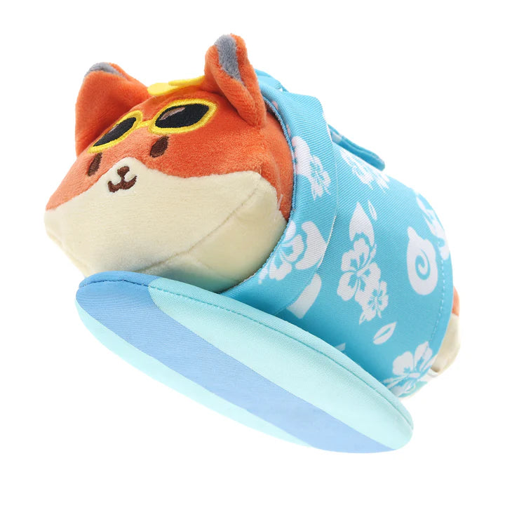 Anirollz Aloha Blue Hawaiian Shirt Foxiroll 6" Small Outfitz Plush