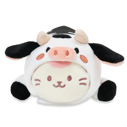 Front view Animal Cow Kittiroll 6" Small Outfitz Plush