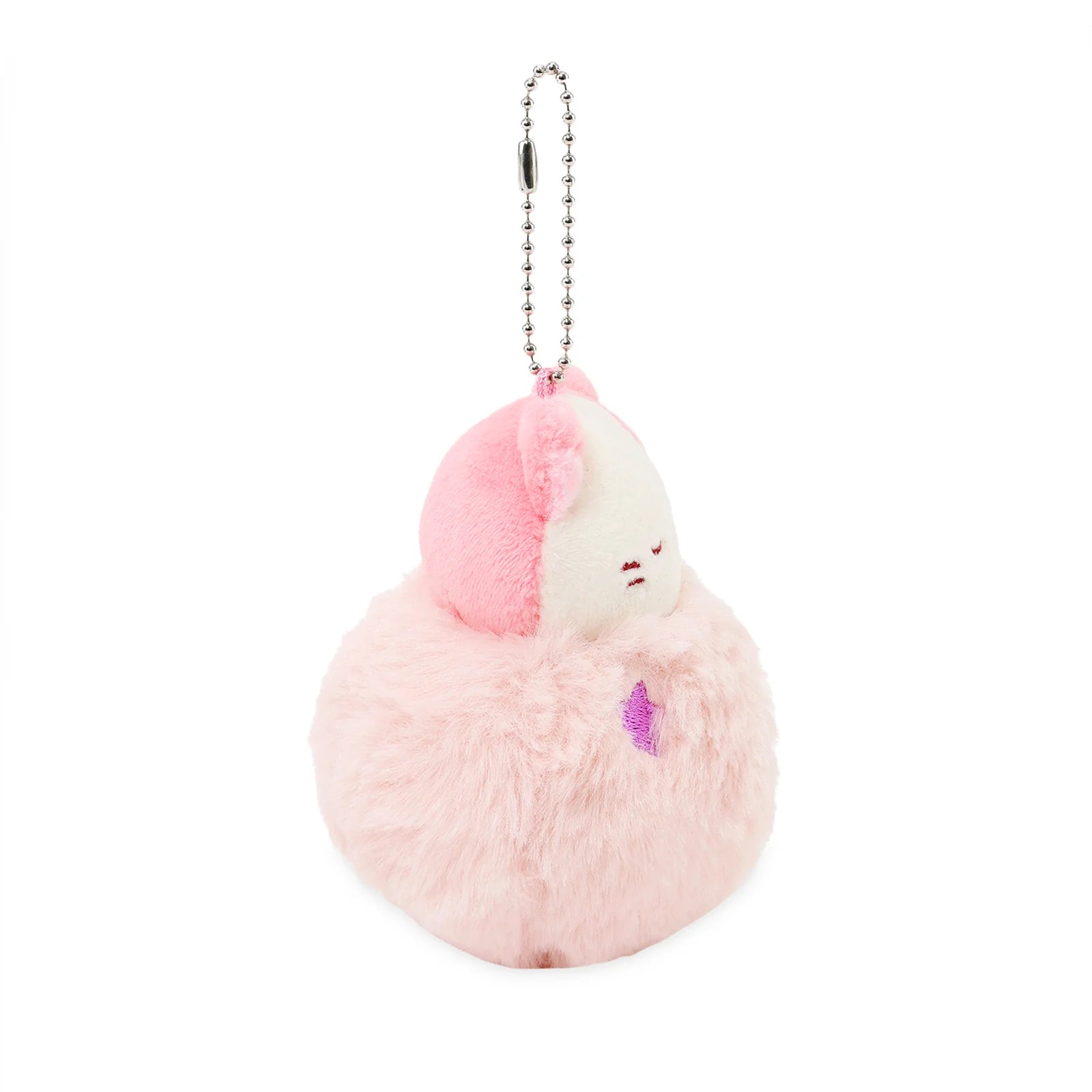 Side view Fluffy Ball Kittiroll Plush Charm