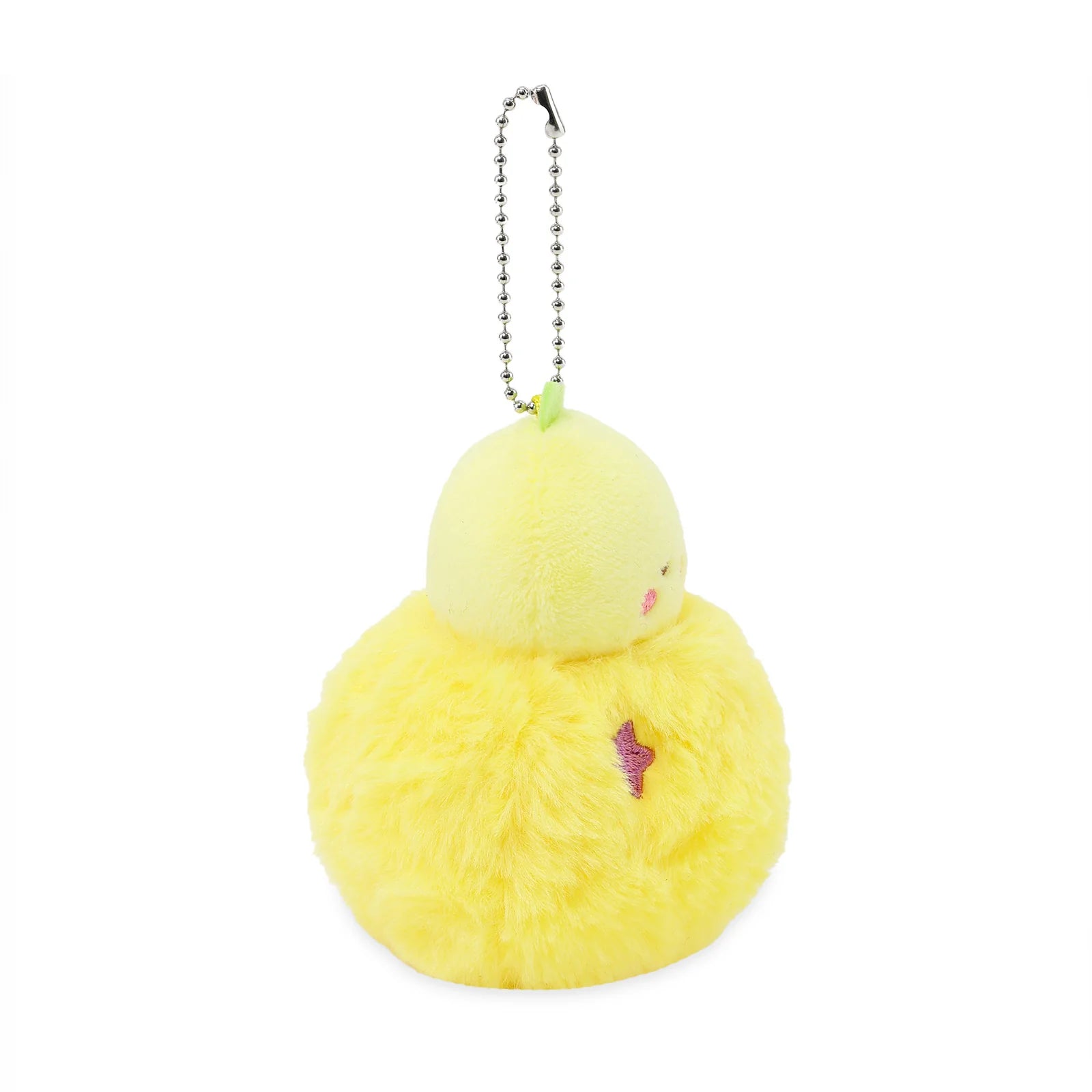 Side view Fluffy Ball Chickiroll Plush Charm