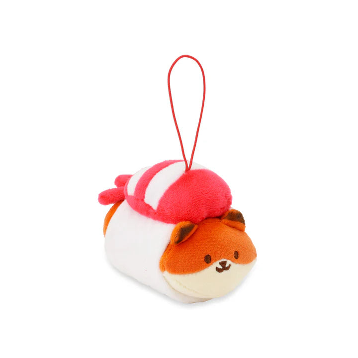 Anirollz Shrimp Sushi Foxiroll 4" Plush Keychain