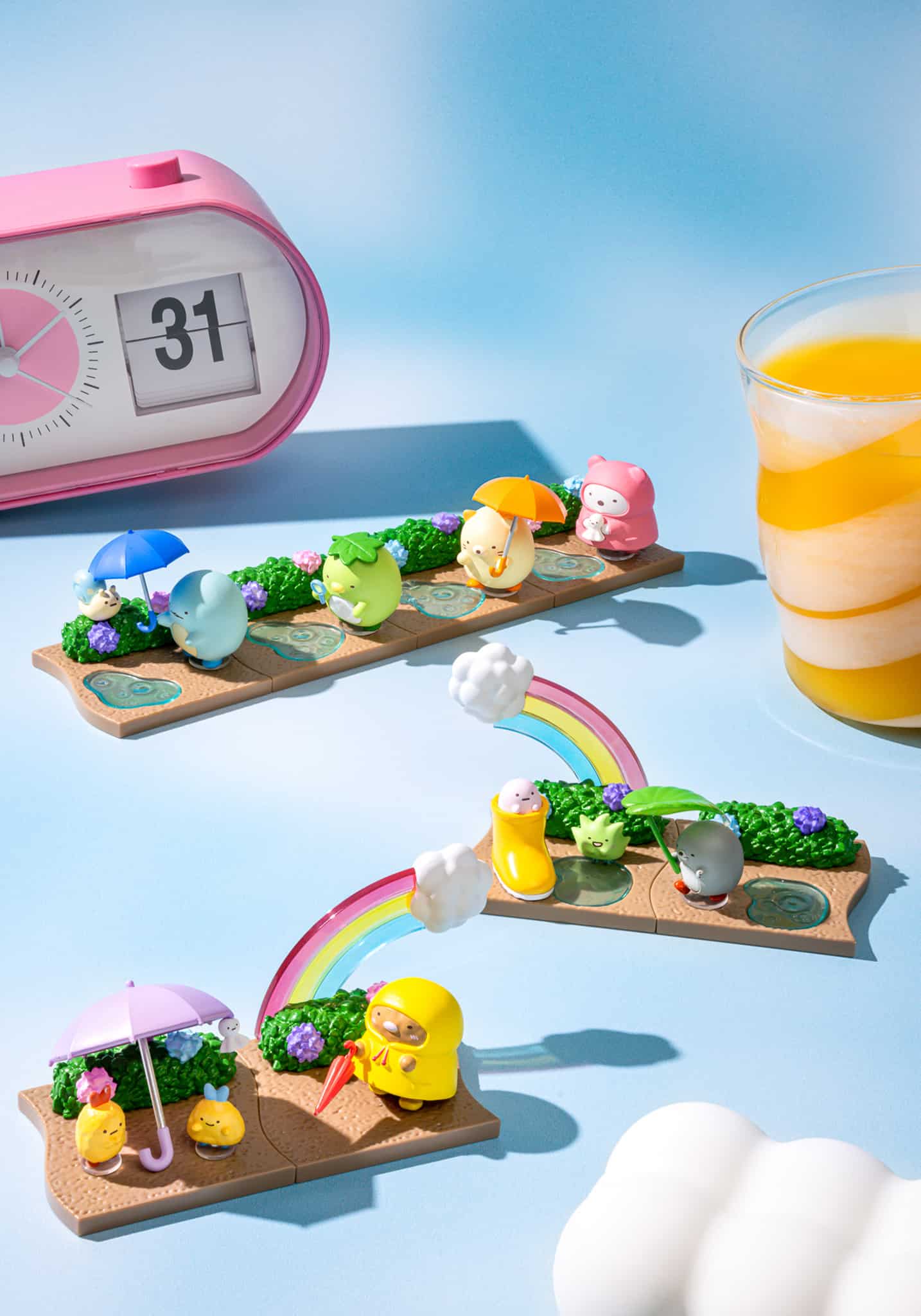 Sumikkogurashi Walking on a Rainy Day Blind Box Re-Ment packaging