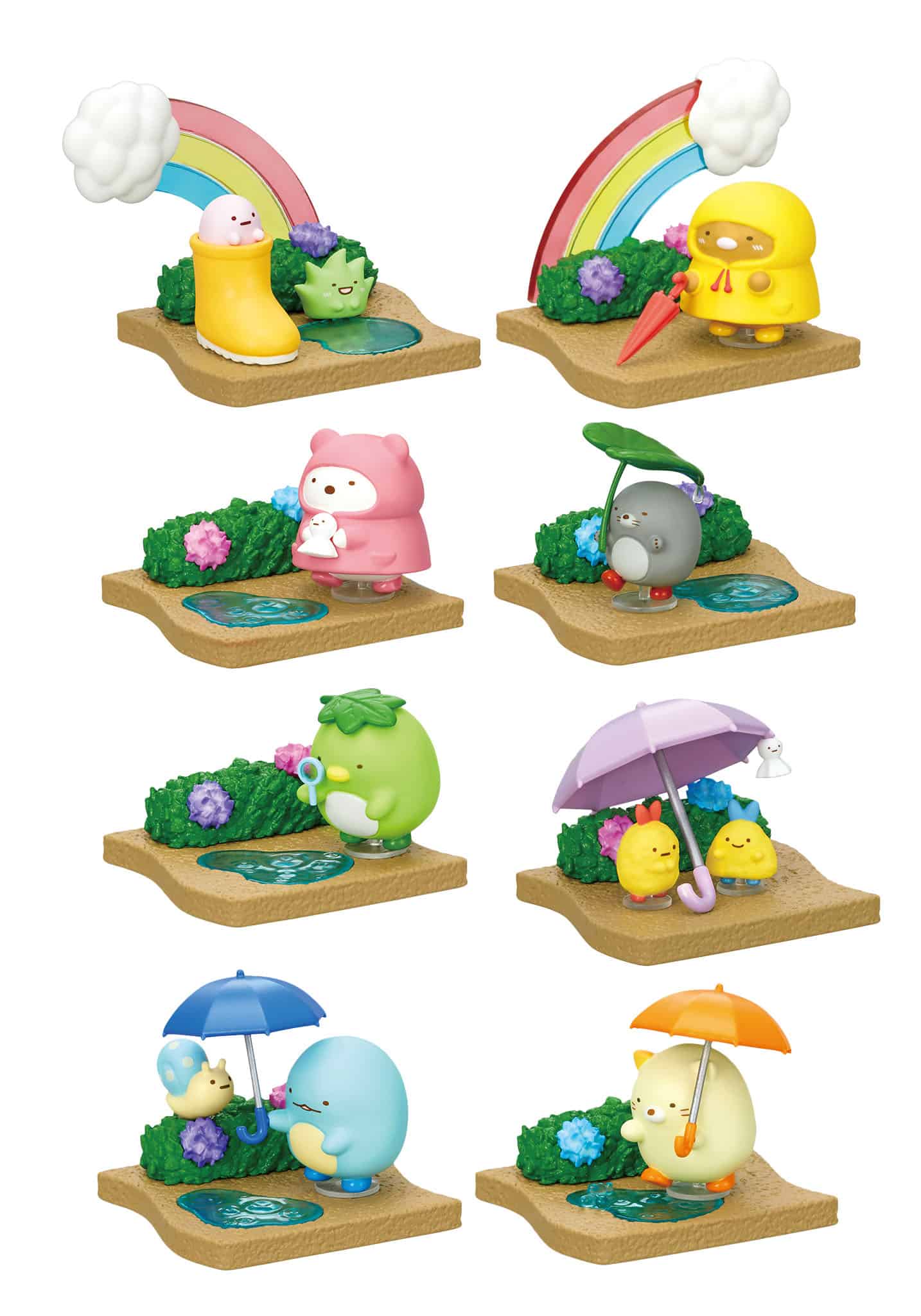 Sumikkogurashi Walking on a Rainy Day Blind Box Re-Ment packaging