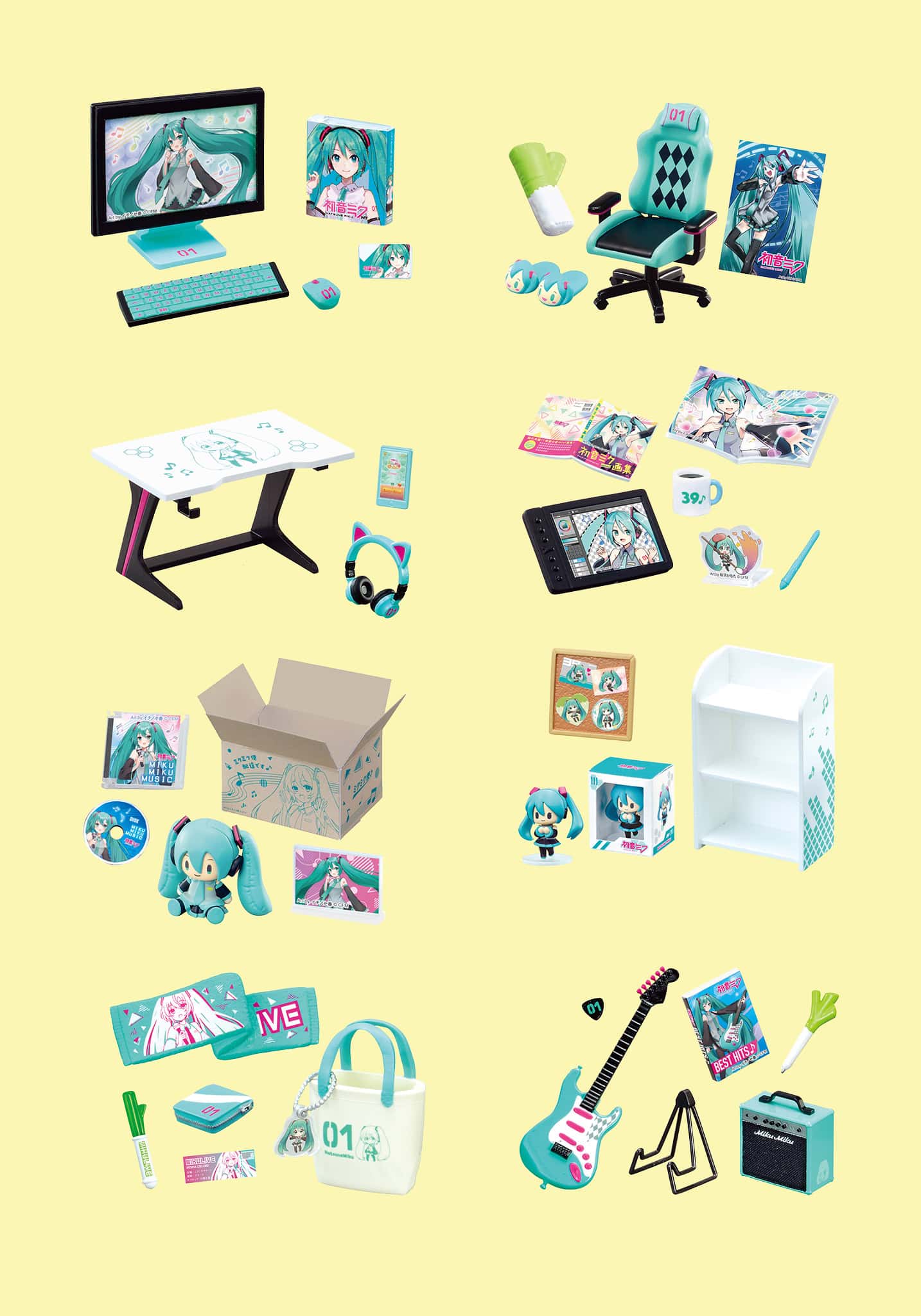 Miku Miku Room Blind Box by Re-Ment packaging display