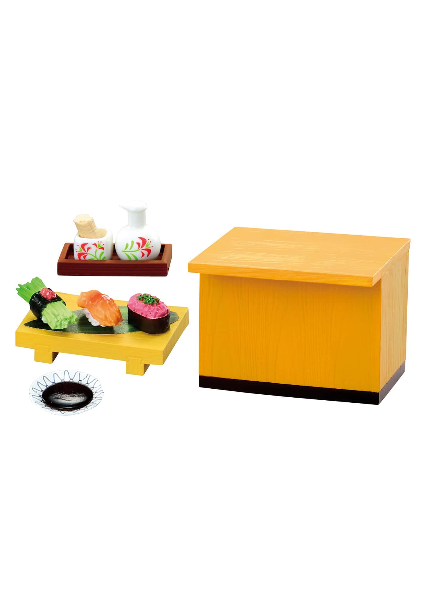 Sushi Restaurant Blind Box by Re-Ment packaging display