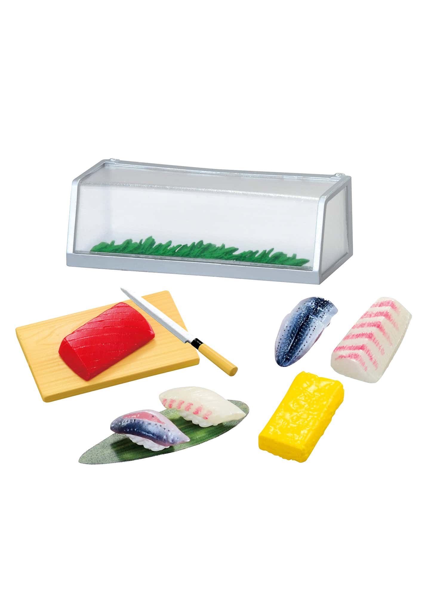 Sushi Restaurant Blind Box by Re-Ment packaging display