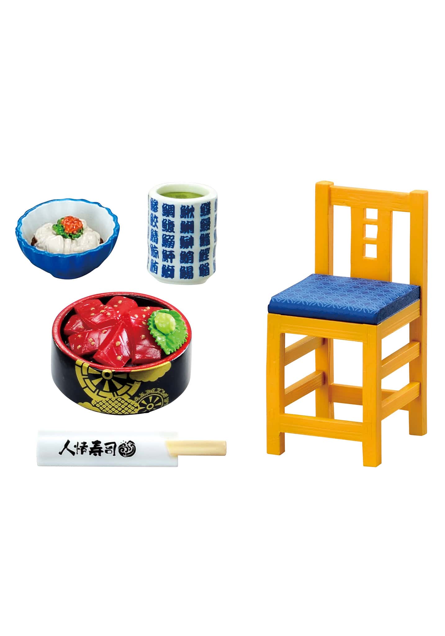 Sushi Restaurant Blind Box by Re-Ment packaging display