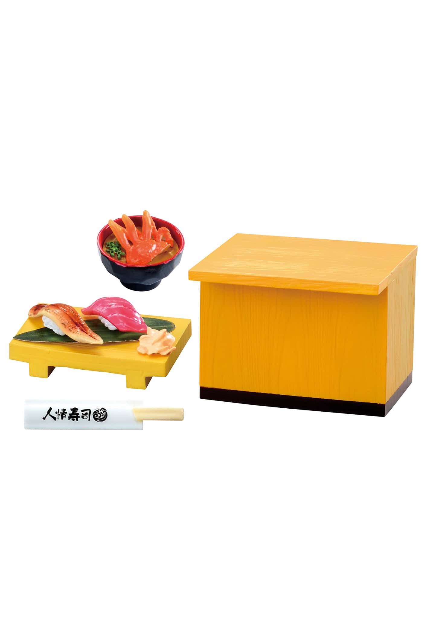 Sushi Restaurant Blind Box by Re-Ment packaging display