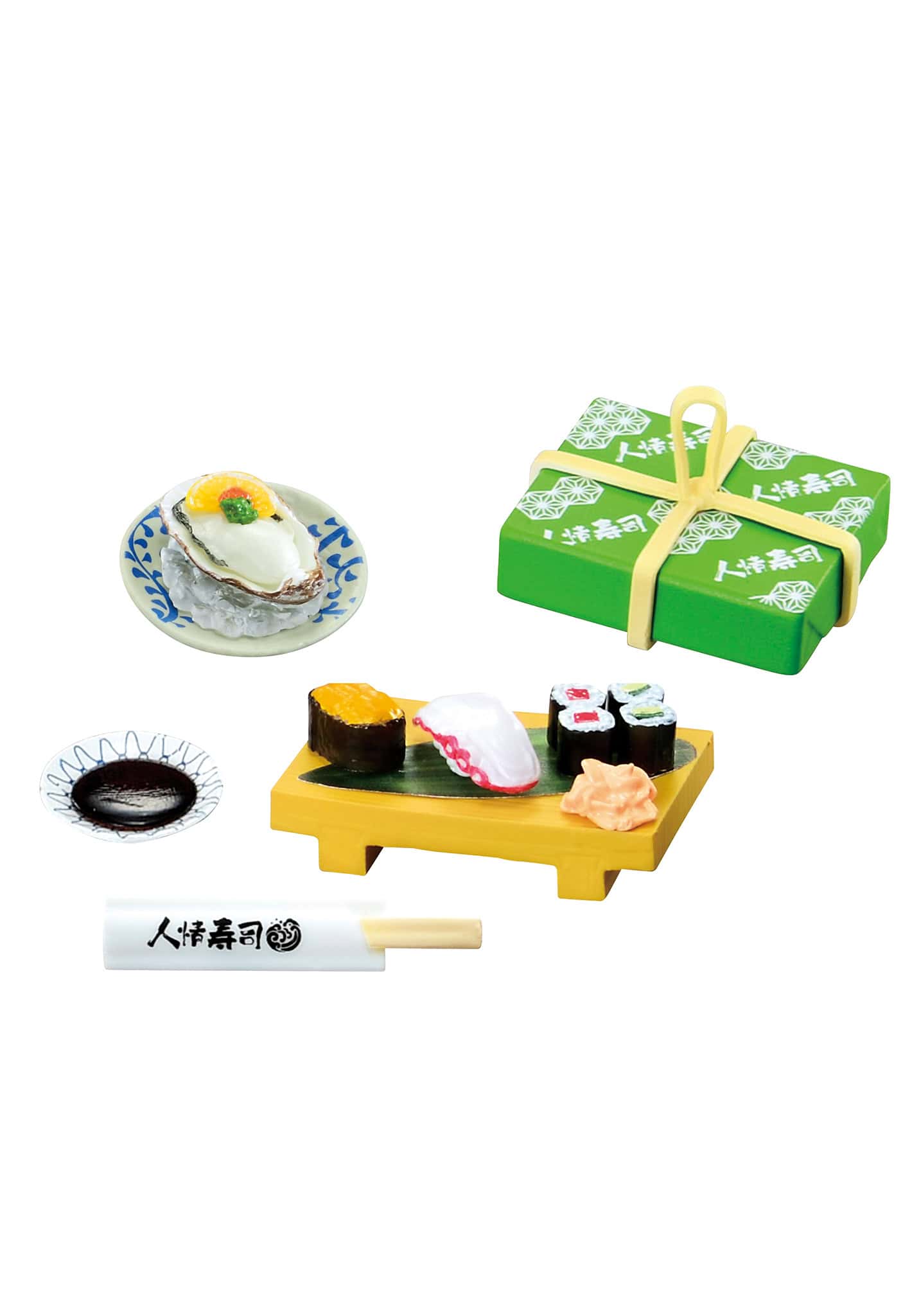 Sushi Restaurant Blind Box by Re-Ment packaging display