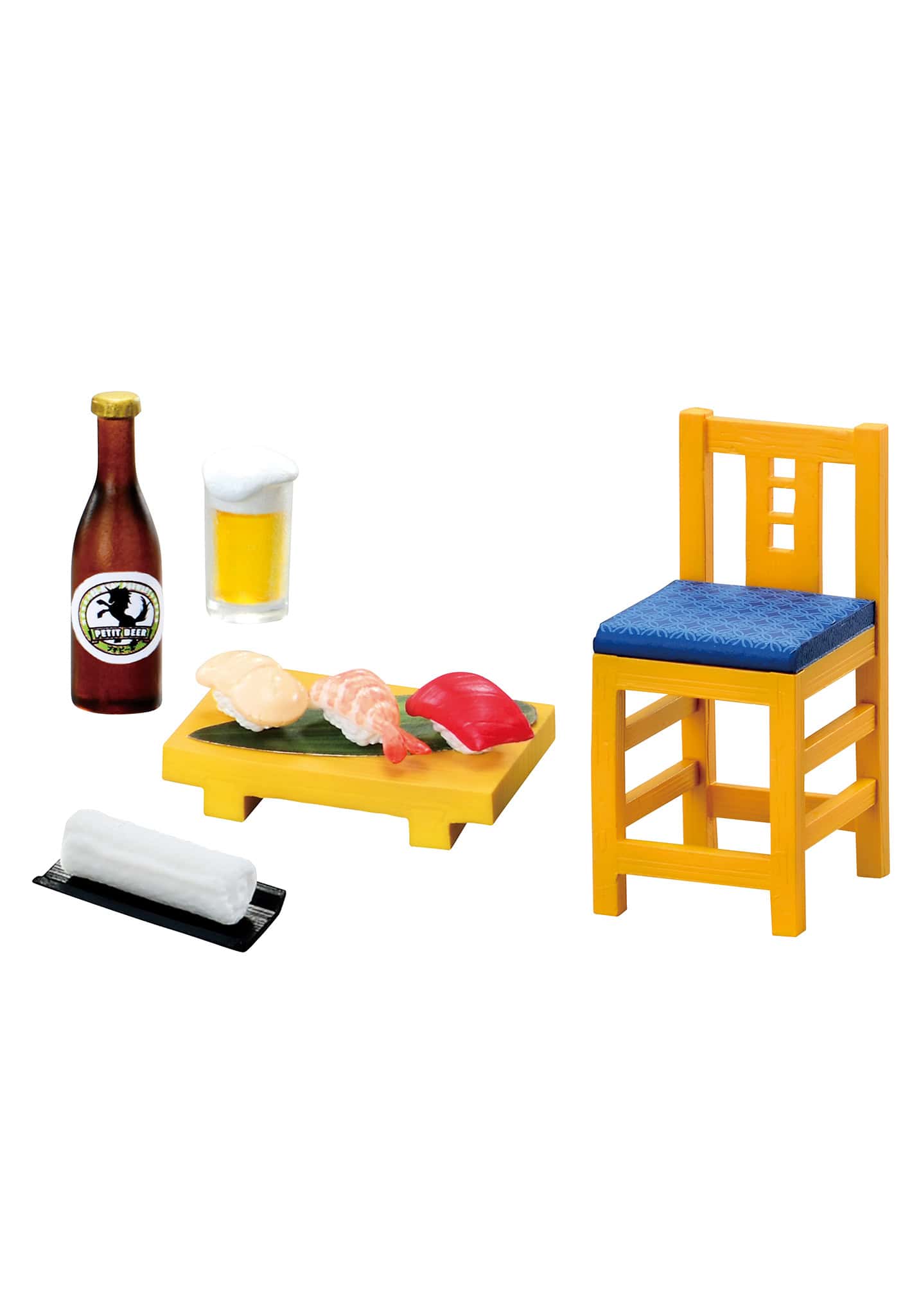 Sushi Restaurant Blind Box by Re-Ment packaging display