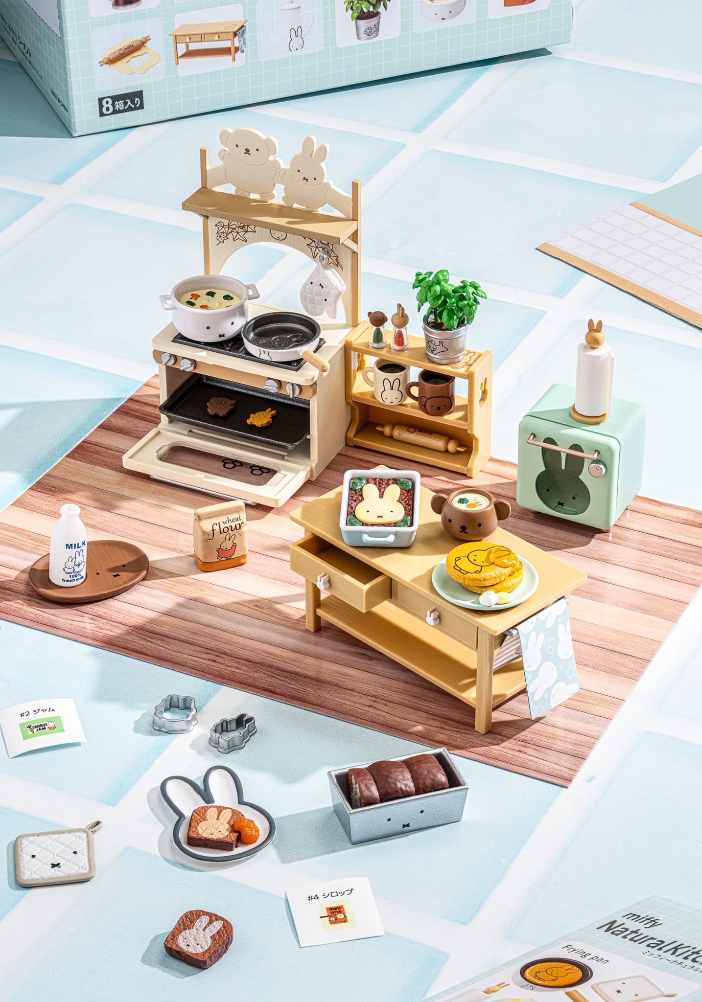 Miffy Natural Kitchen Blind Box Re-Ment miniature kitchen collectible set packaging